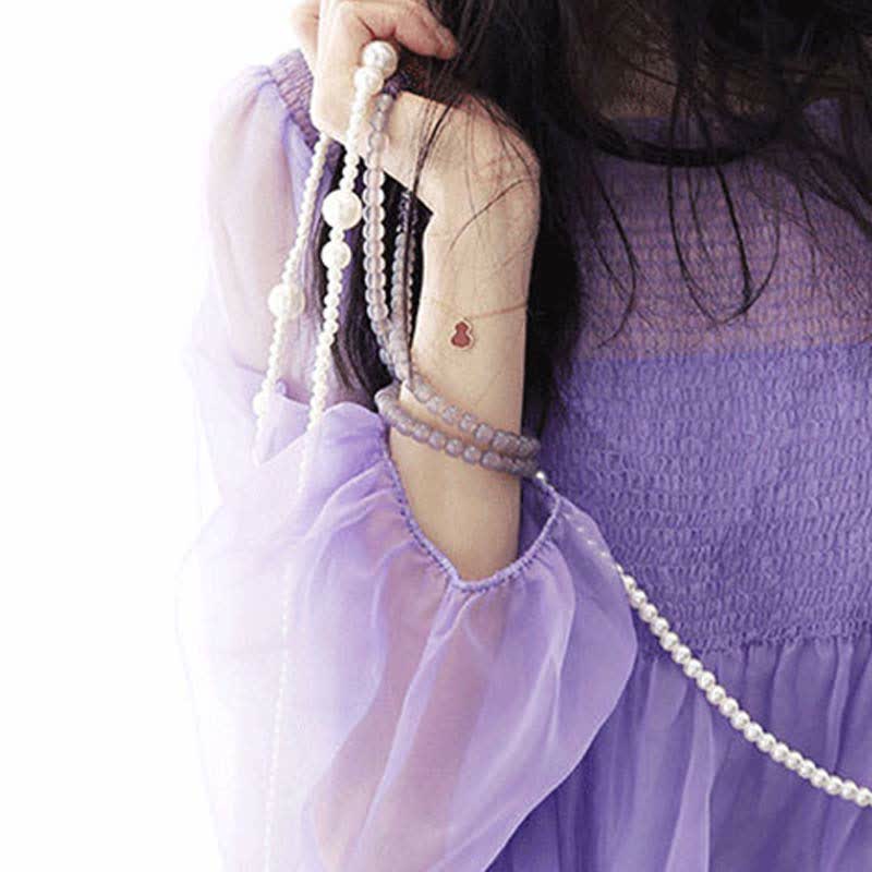 EverestArtstudios Natural Amethyst Crystal Meditation Healing Bracelet