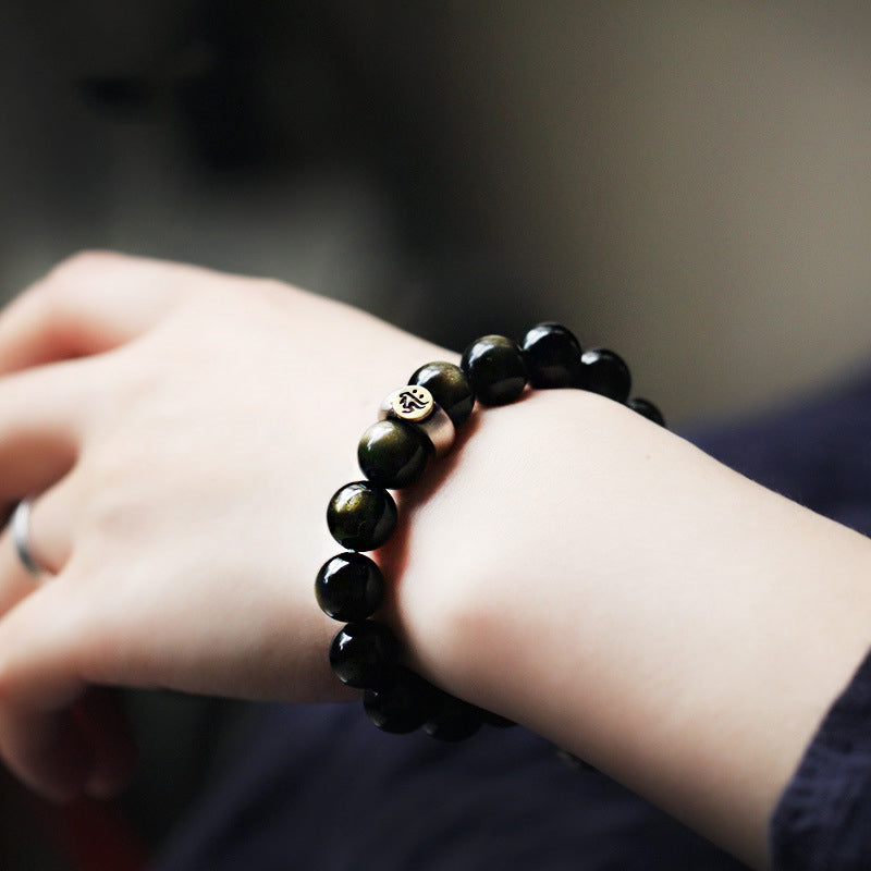 EverestArtstudios Chinese Zodiac Obsidian Purification Bracelet