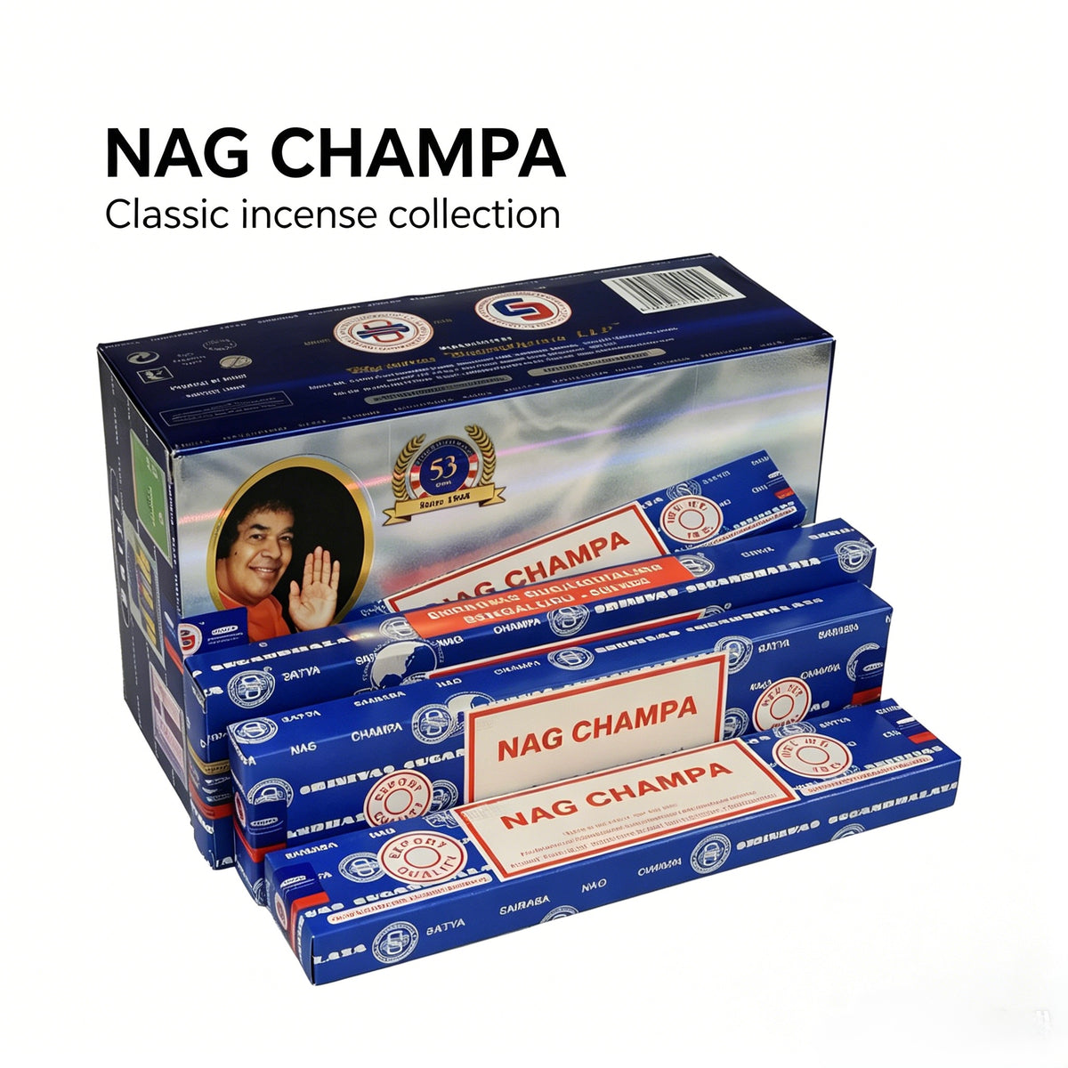 Authentic Nag Champa Sai Baba Incense | Natural Indian Sandalwood & Floral Aroma | 15g / 40g Packs | Meditation & Relaxation Incense Sticks