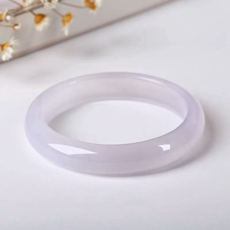 EverestArtstudios Natural Chalcedony Positive Energy Bracelet Bangle
