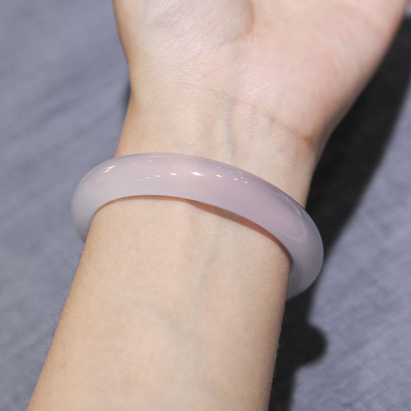 EverestArtstudios Natural Chalcedony Positive Energy Bracelet Bangle