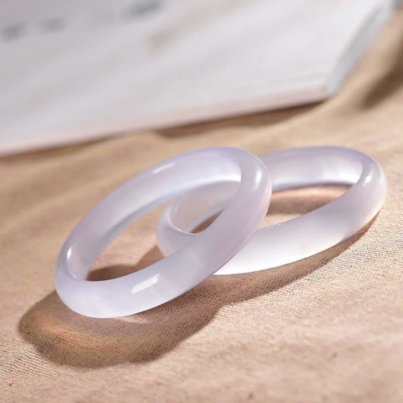 EverestArtstudios Natural Chalcedony Positive Energy Bracelet Bangle