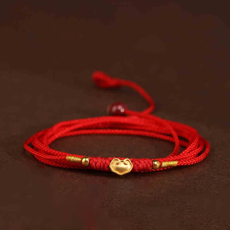 EverestArtStudios 999 Solid Gold Red String Waist Chain