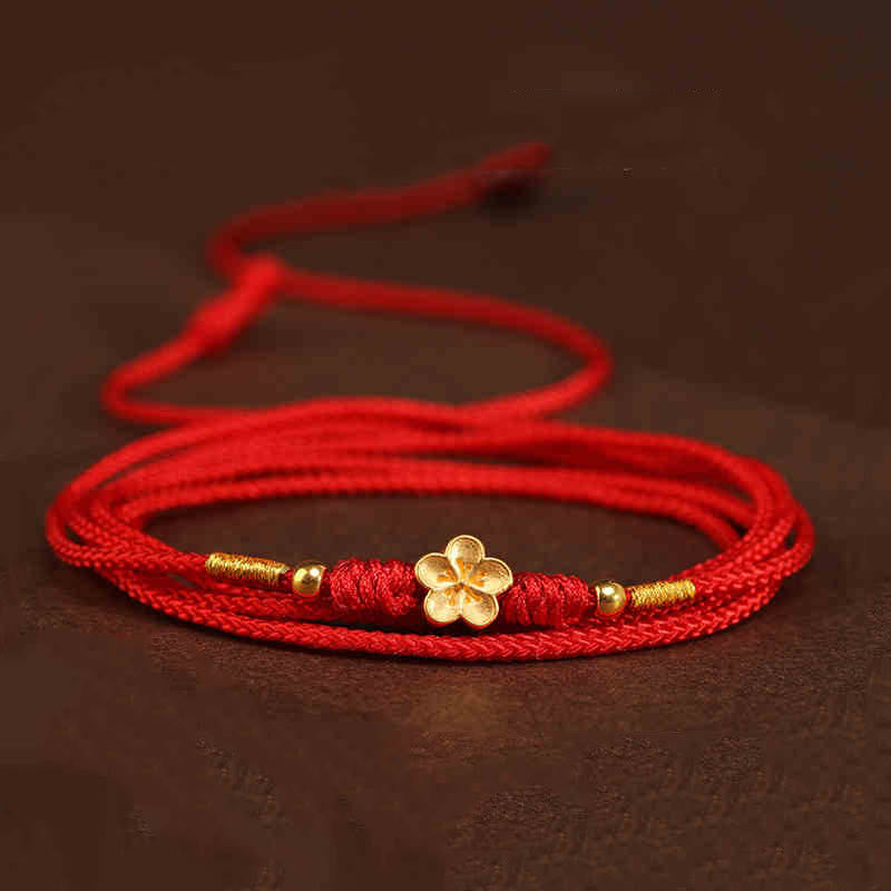 EverestArtStudios 999 Solid Gold Red String Waist Chain