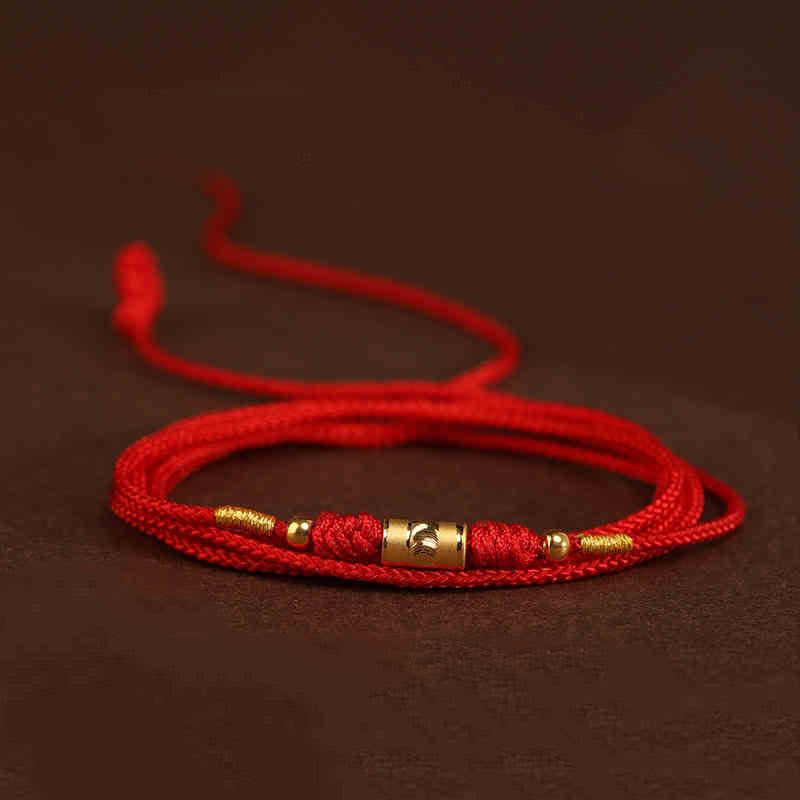 EverestArtStudios 999 Solid Gold Red String Waist Chain