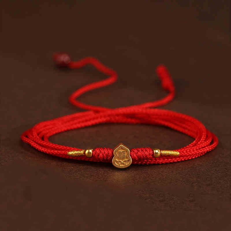 EverestArtStudios 999 Solid Gold Red String Waist Chain