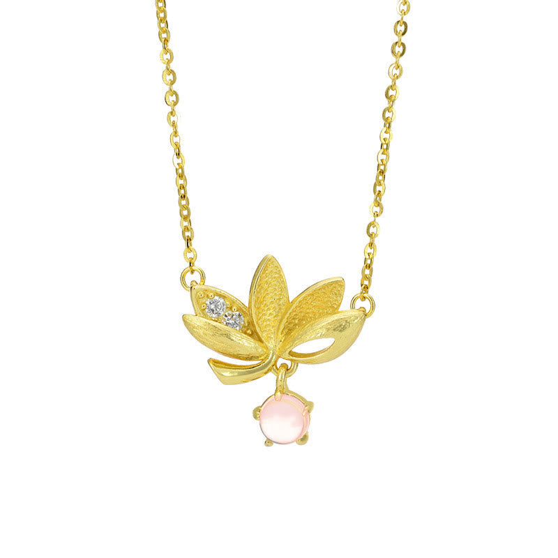 EverestArtstudios 925 Sterling Silver Lotus Keep away evil spirits Necklace Pendant