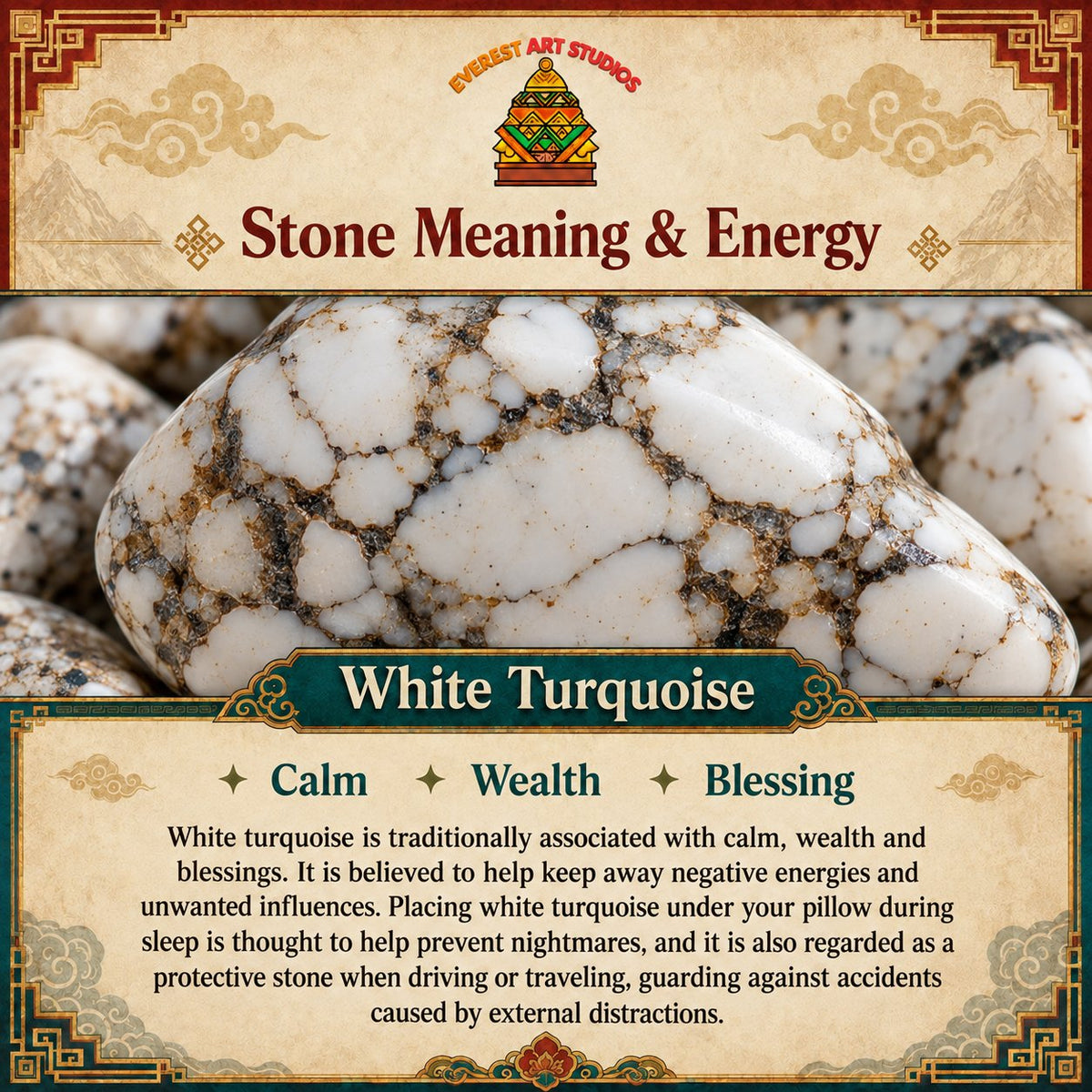 EverestArtstudios white turquoise meaning and symbolism