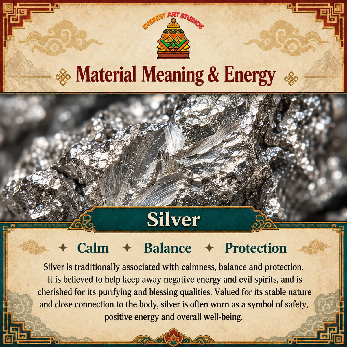 EverestArtstudios silver meaning and symbolism