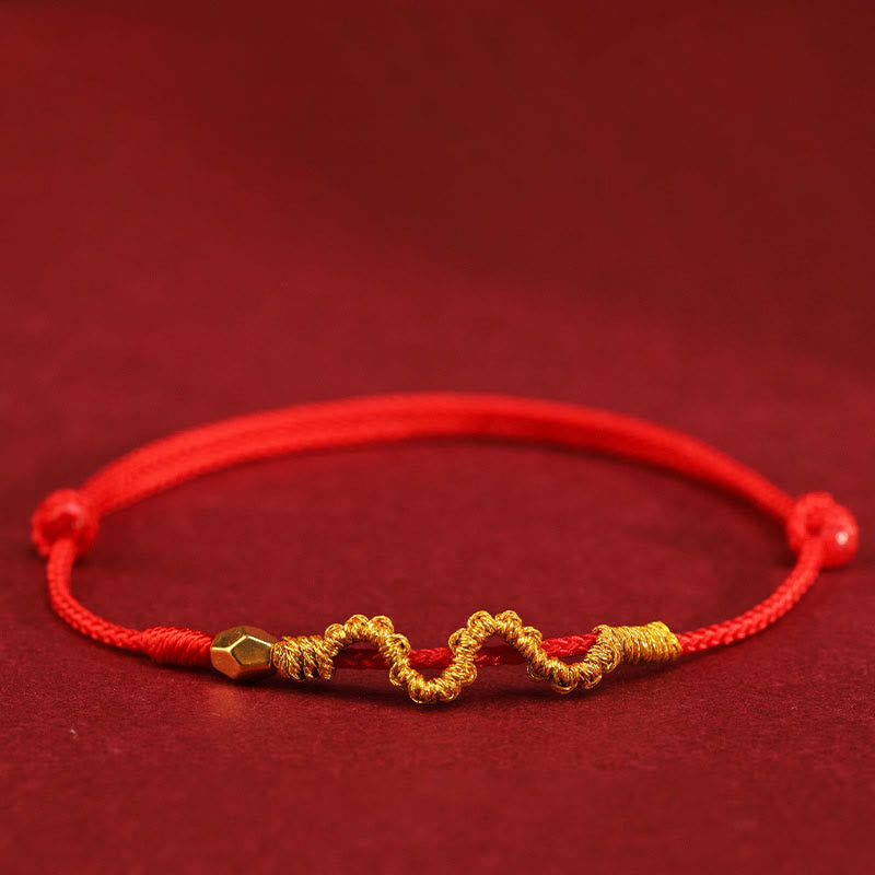 EverestArtStudios 999 Gold Year of the Snake Handmade Fortune Strength Braided Bracelet Anklet