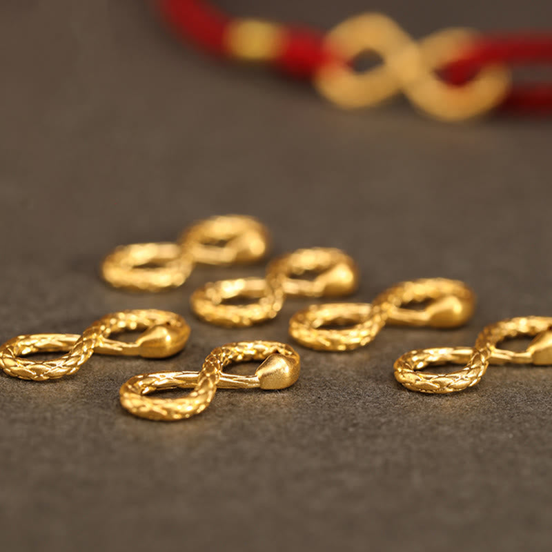 EverestArtStudios 999 Gold Year of the Snake Eternal Endless Knot Infinity Handmade Luck Bracelet