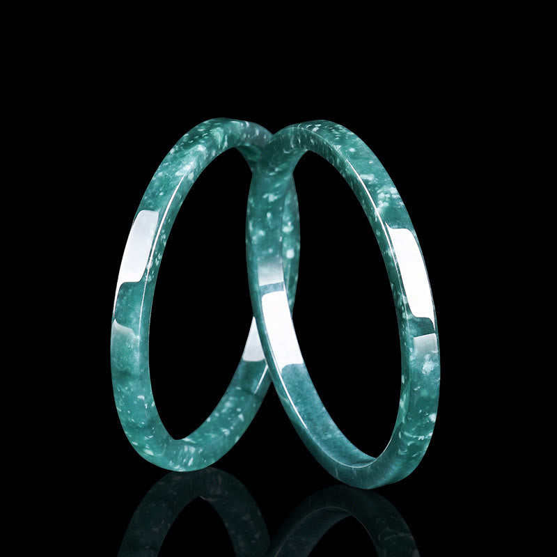 EverestArtstudios Natural Jade Abundance Thin Bracelet Bangle