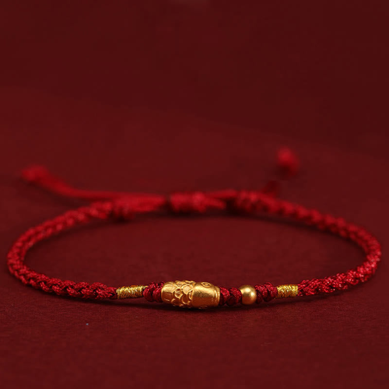 EverestArtStudios 999 Gold Fortune Defense Carp Artisanal Woven Cord Bangle