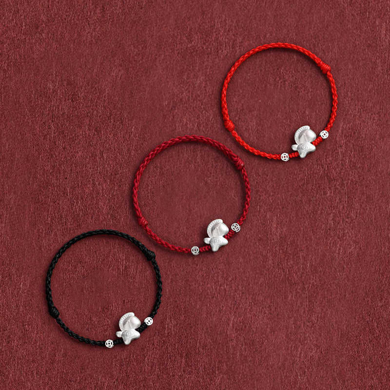 EverestArtStudios Year of the Horse 999 Sterling Silver Copper Coins Luck Rope Braided Bracelet Anklet