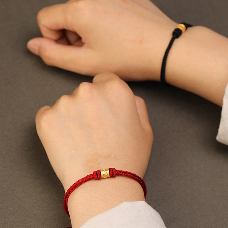 EverestArtStudios Tibetan Handmade 999 Gold Om Mani Padme Hum Fortune Protection Bracelet