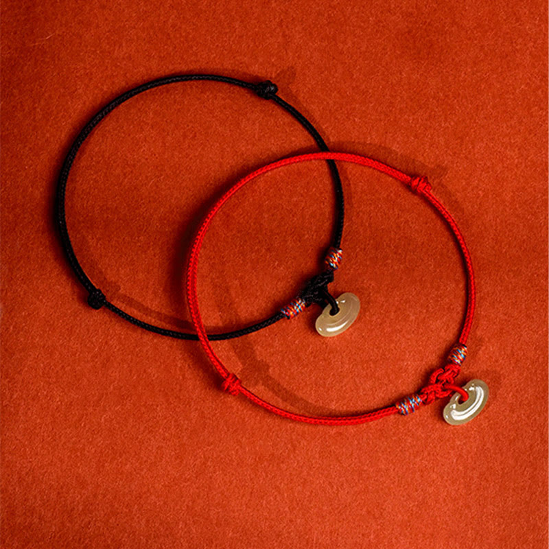 EverestArtStudios Red String Woven Nephrite Guardian Adjustable Cats Dogs Pet Collar