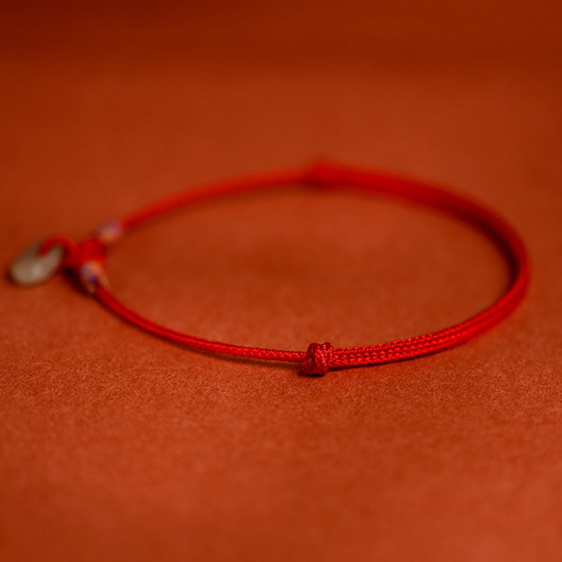 EverestArtStudios Red String Woven Nephrite Guardian Adjustable Cats Dogs Pet Collar