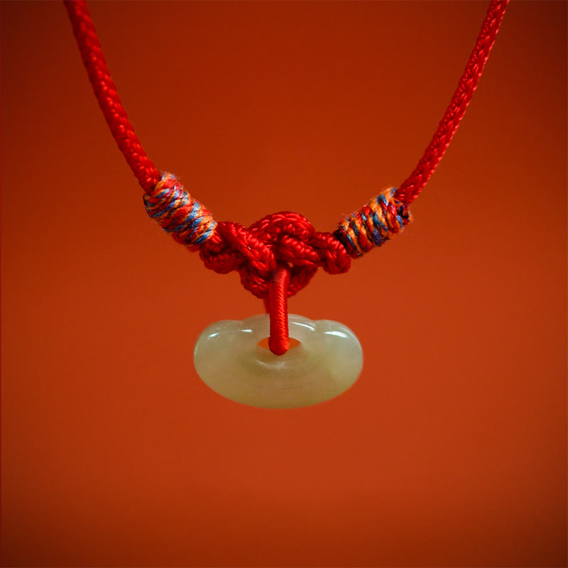 EverestArtStudios Red String Woven Nephrite Guardian Adjustable Cats Dogs Pet Collar