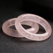 EverestArtstudios Natural Rose Quartz Love Caring Bracelet Bangle