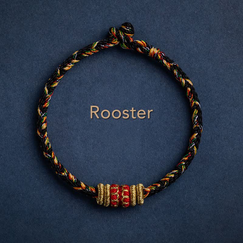 EverestArtStudios Tibet Handmade Chinese Zodiac Luck Strength Braided String Bracelet