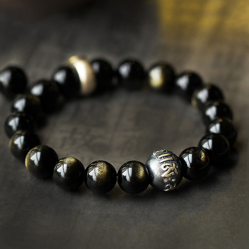 EverestArtstudios Chinese Zodiac Obsidian Purification Bracelet