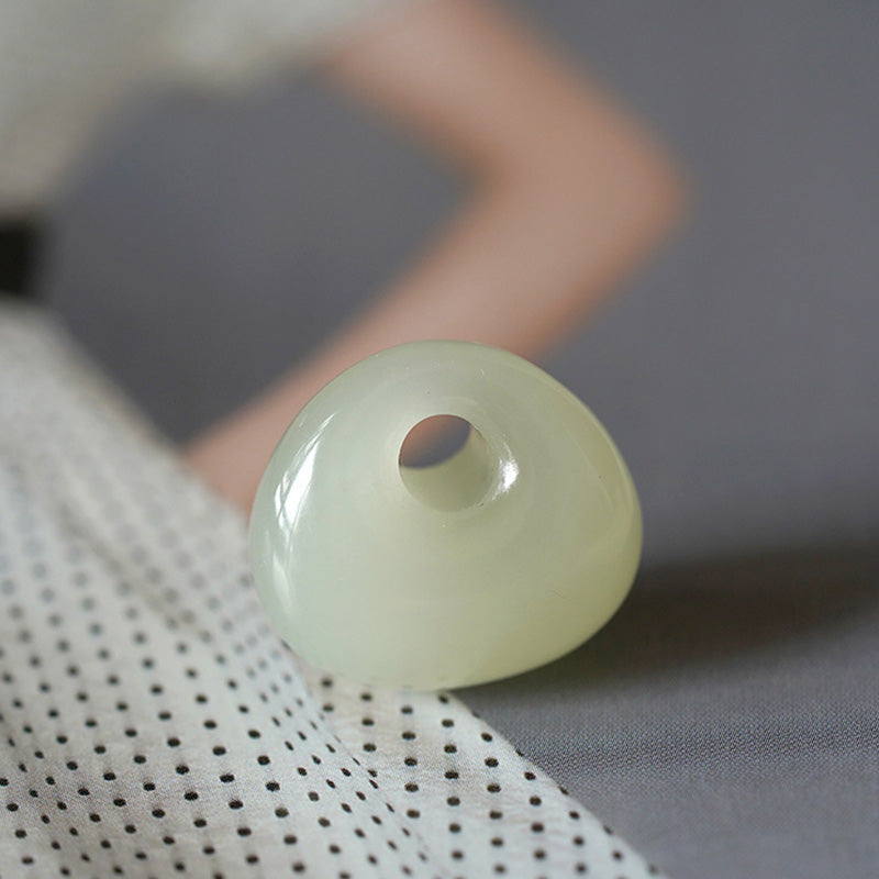 EverestArtstudios Natural Jade Luck Prosperity Necklace Pendant