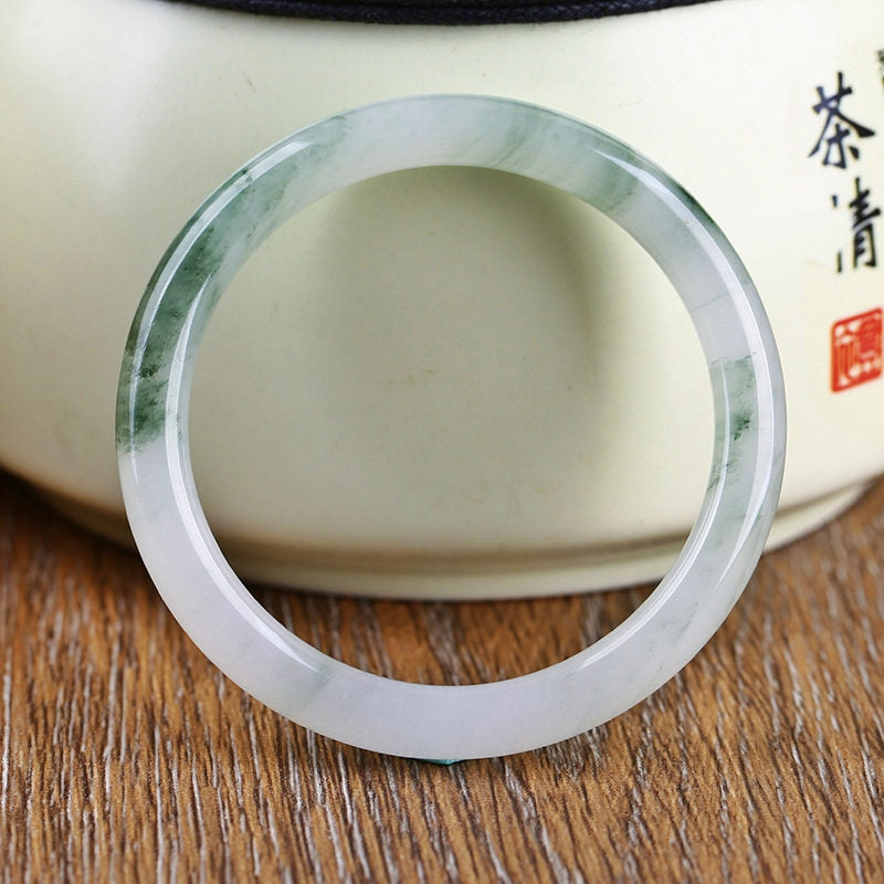 EverestArtstudios Natural Jade Abundance Protection Bracelet Bangle