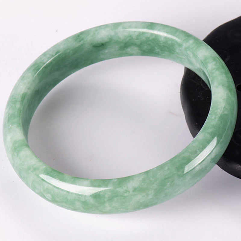 EverestArtStudios Genuine Jade Abundance Cuff Bracelet