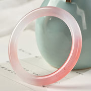 EverestArtstudios Pink Golden Silk Jade Wealth Bracelet Bangle