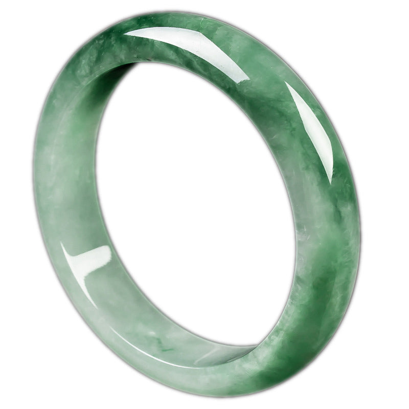 EverestArtStudios Genuine Jade Fortune Blessing Bangle Bracelet