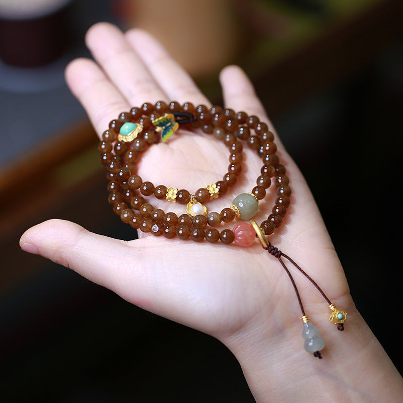 EverestArtstudios Jade Butterfly Gourd Prosperity Luck Bracelet Necklace