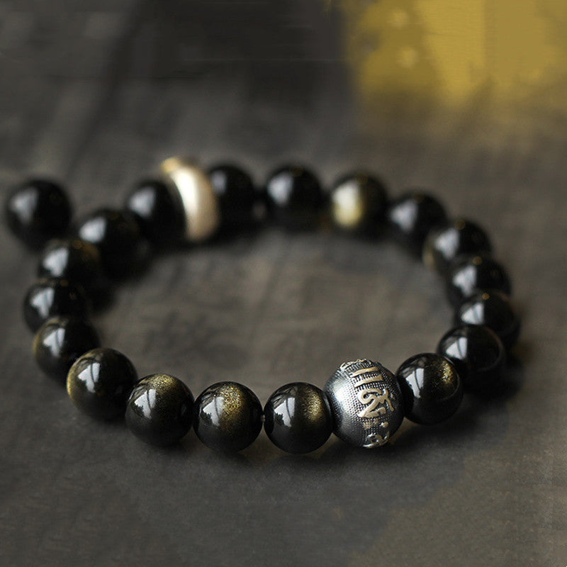 EverestArtstudios Chinese Zodiac Obsidian Purification Bracelet