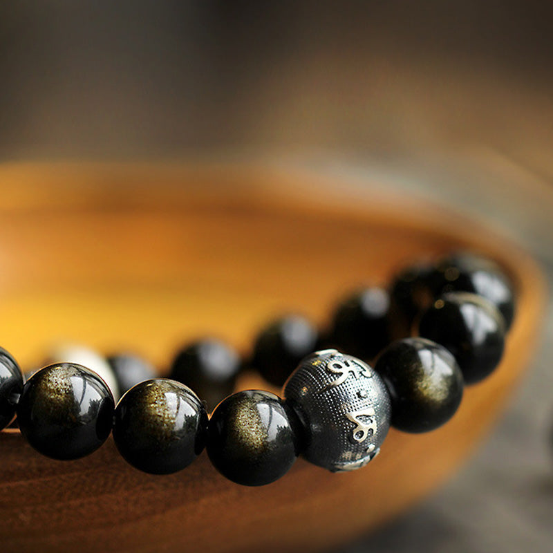 EverestArtstudios Chinese Zodiac Obsidian Purification Bracelet