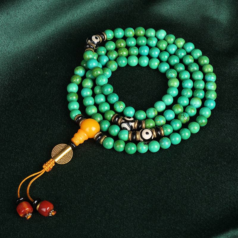 EverestArtStudios Tibetan Turquoise Mala Balance Necklace Bracelet