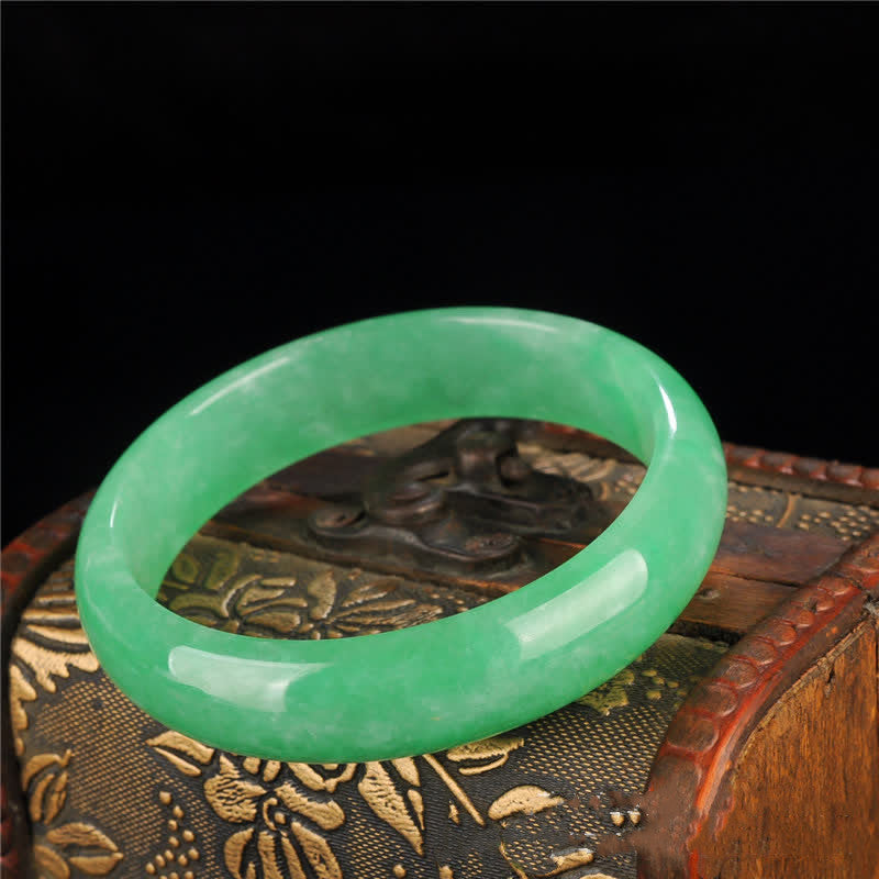EverestArtstudios Quartzite Jade Healing Abundance Protection Bracelet Bangle