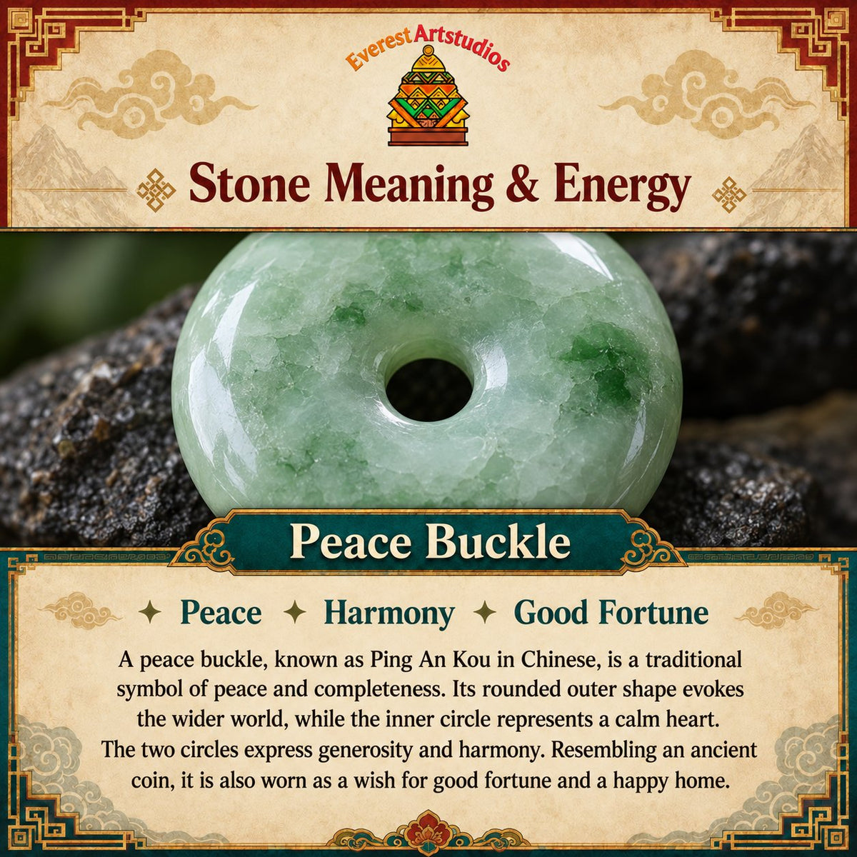 EverestArtstudios Peace Buckle Meaning & Energy