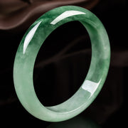 EverestArtStudios Genuine Jade Fortune Blessing Bangle Bracelet