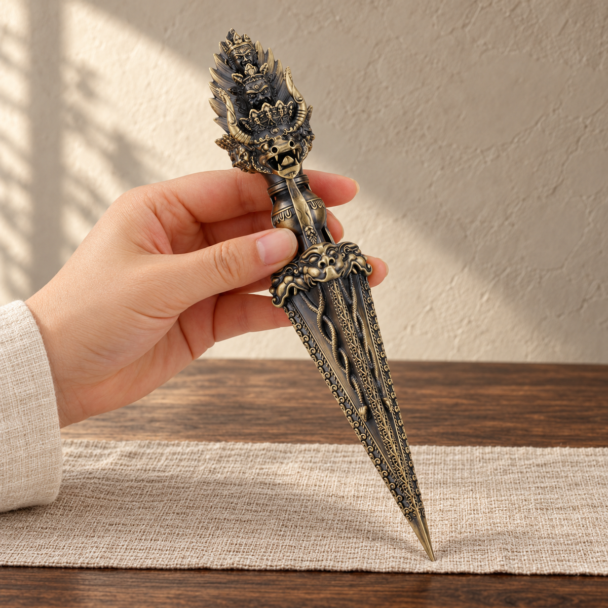 Yamantaka 21 cm, Antique Brass, Ornament Only