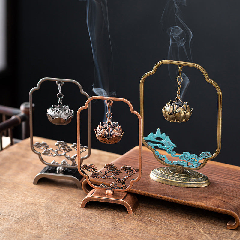 Splendid Mountains and Rivers Lotus Hanging Furnace Small Xiangyun Panxiang No Sticky Powder Agarwood Sandalwood Purifies Air Long-lasting Indoor Aromatherapy
