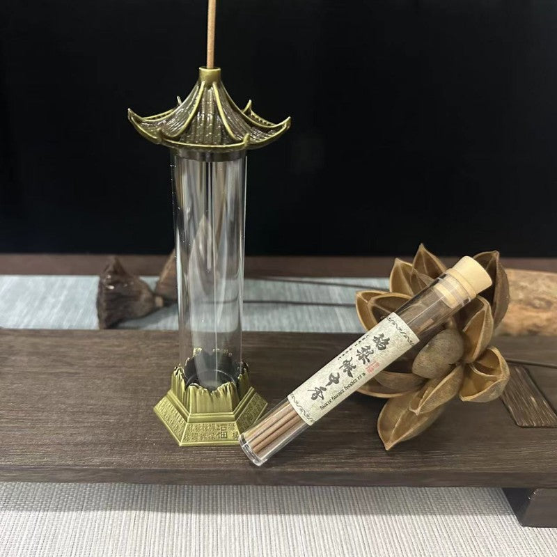 Creative antique gazebo backflow incense burner ornamental ornament antique household backflow smoke aromatherapy burner Chinese aromatherapy burner