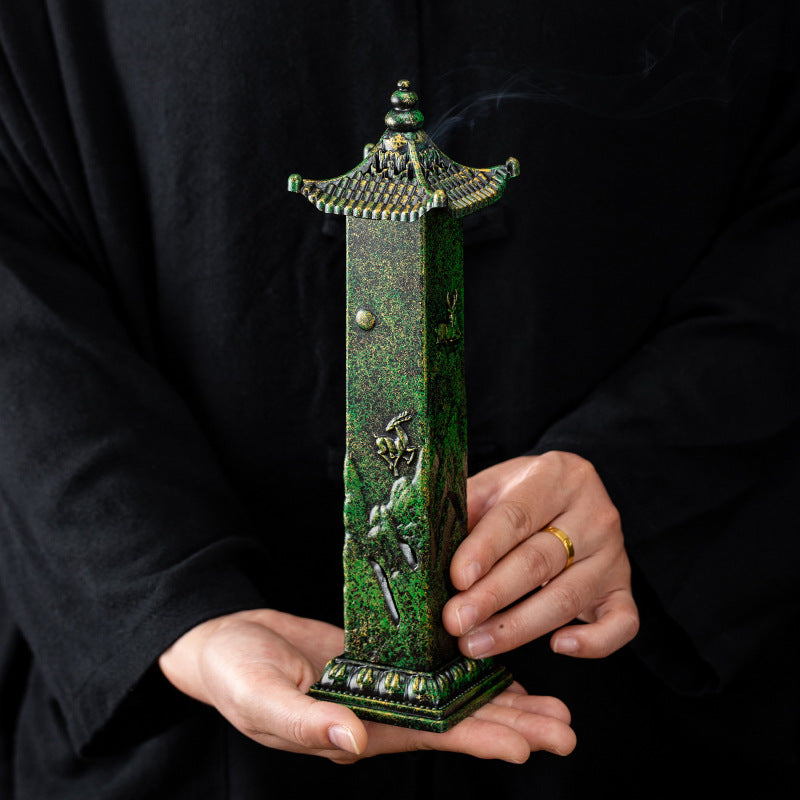 Lacquer cultural and creative three-dimensional incense burner creative Xianglu Tanyun ancient style aromatherapy burner household indoor sandalwood burner tea ceremony ornament