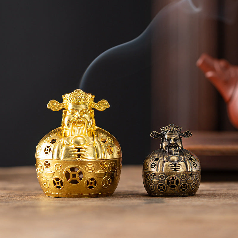 Cross-border explosion God of Wealth stove creative ingot stove sandalwood stove God of Wealth attracts wealth and treasures Xiao Xiangyun aromatherapy stove ornament