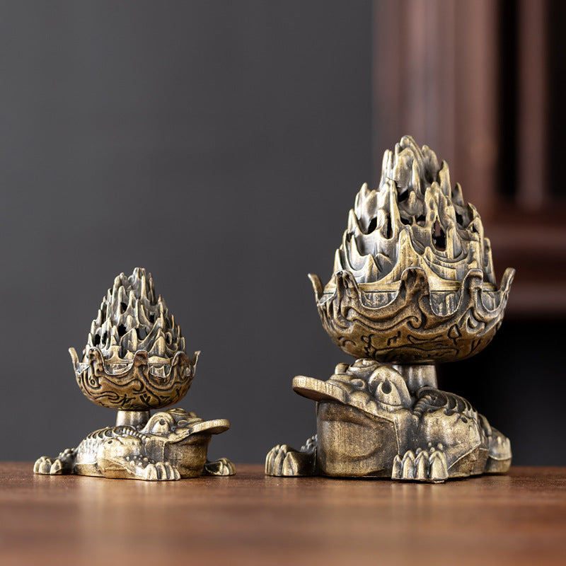 Jinchan Xianrui Alloy Boshan Incense Burner Xiaoxiangyun No Sticky Powder Agarwood Sandalwood Purifies Air Indoor Long-lasting Aromatherapy