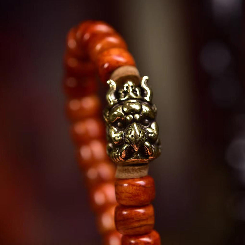 EverestArtstudios Tibetan Vintage Camel Bone 108-Bead Mala with Zaki Lhamo Clip