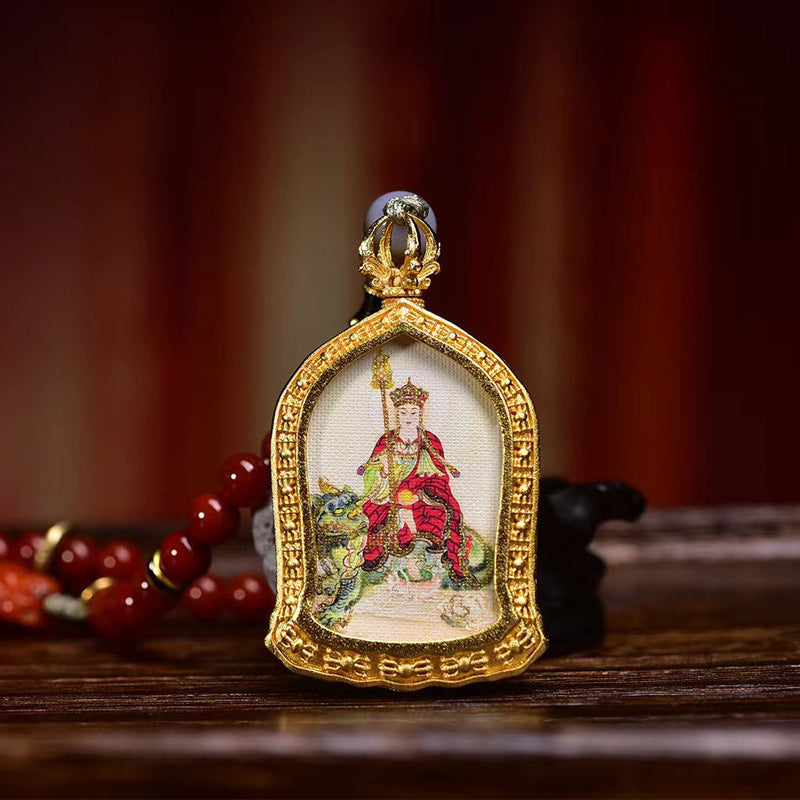EverestArtstudios Red Agate 108-Bead Mala with Ksitigarbha Pendant