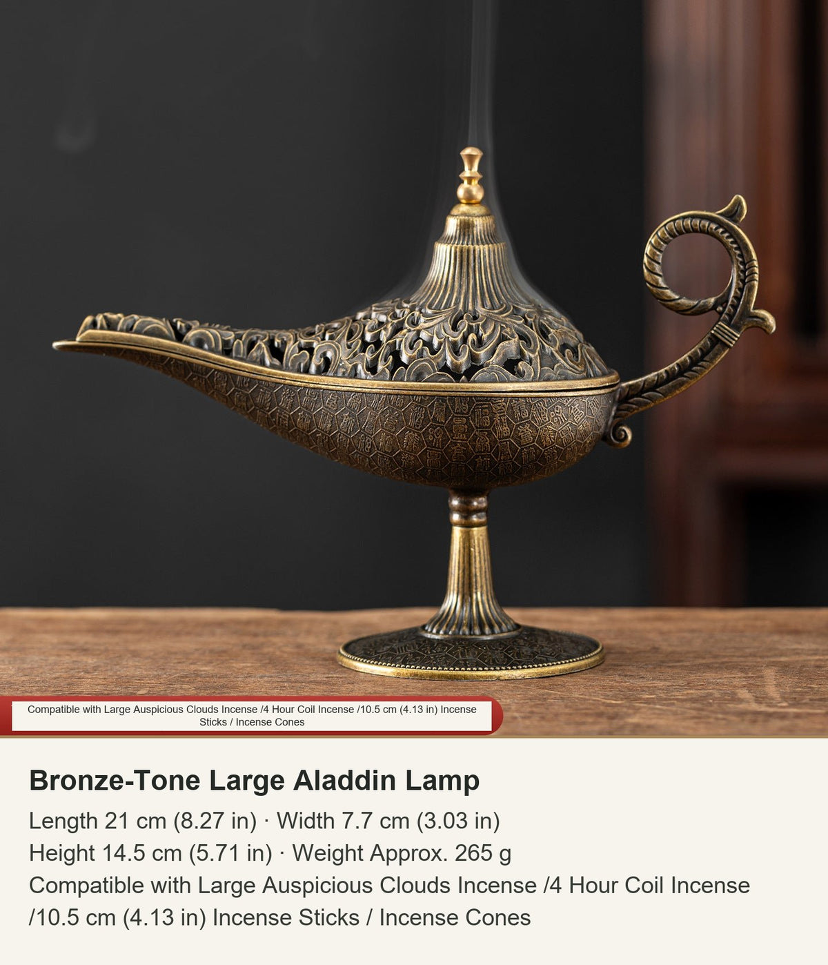 Bronze-Tone Large Aladdin Lamp