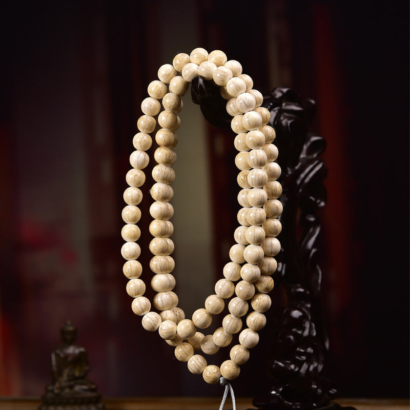 EverestArtstudios Aged Tibetan Camel Bone 108-Bead DIY Strand