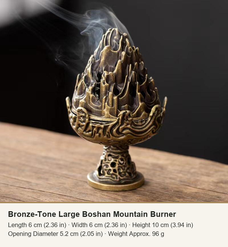 Bronze-Tone Large Boshan Mountain Burner