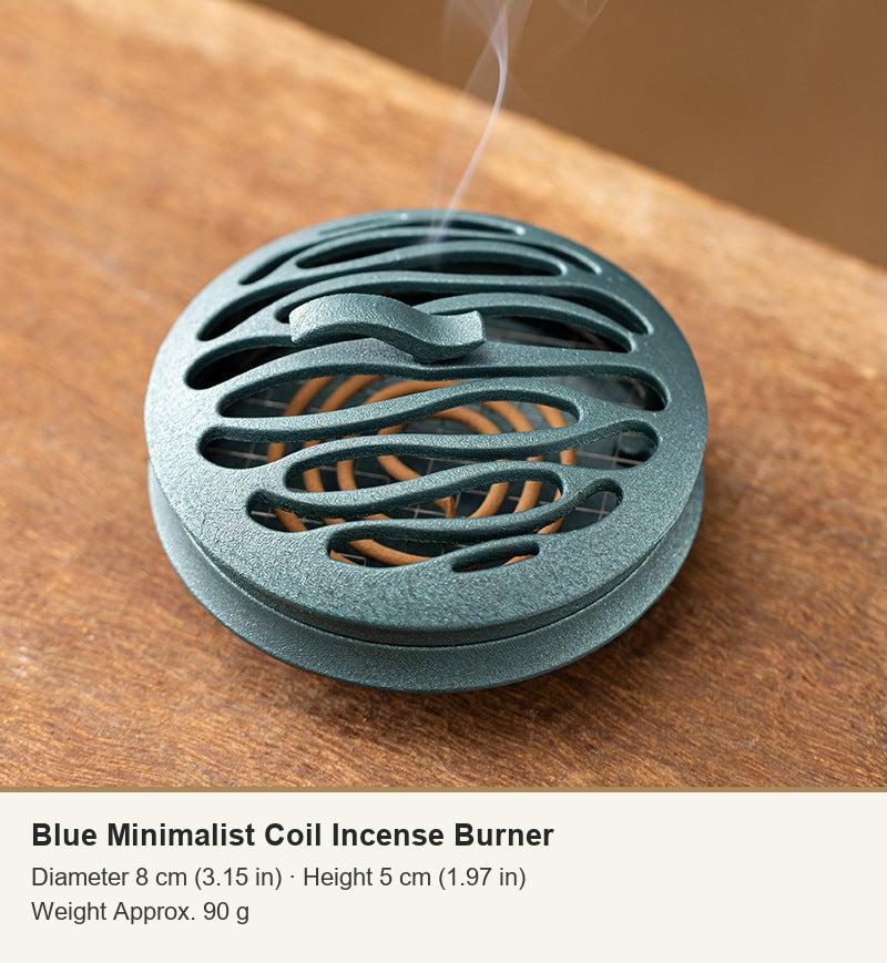 Blue Minimalist Coil Incense Burner