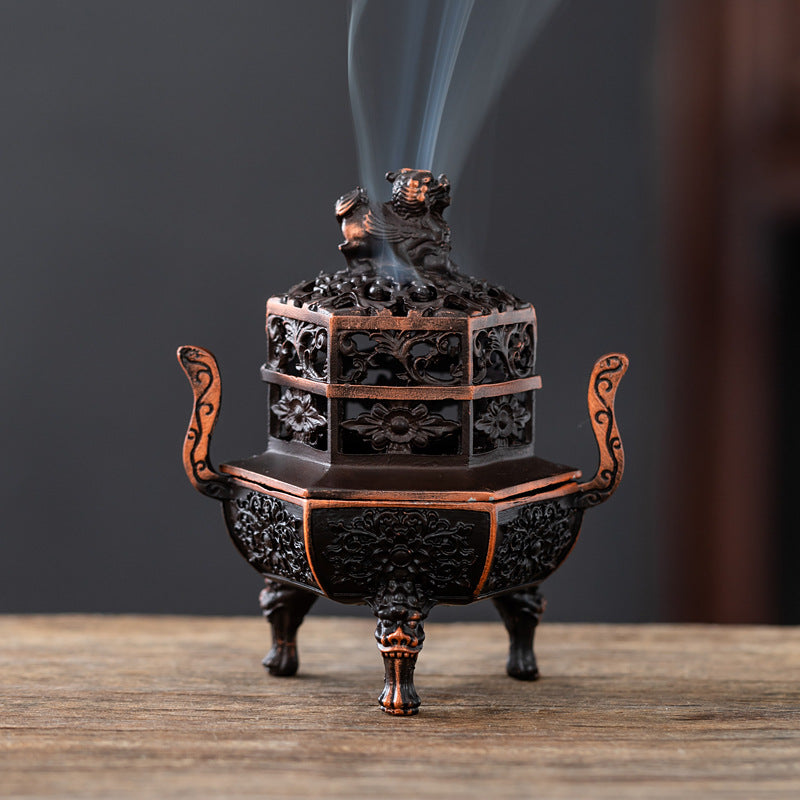 New Chinese sandalwood agarwood stove, small auspicious cloud incense stove, household three-legged mini unicorn tripod stove, indoor tea ceremony incense burner